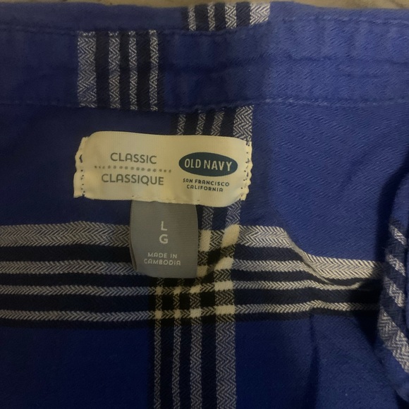 Blue Old Navy Flannel - Picture 3 of 3